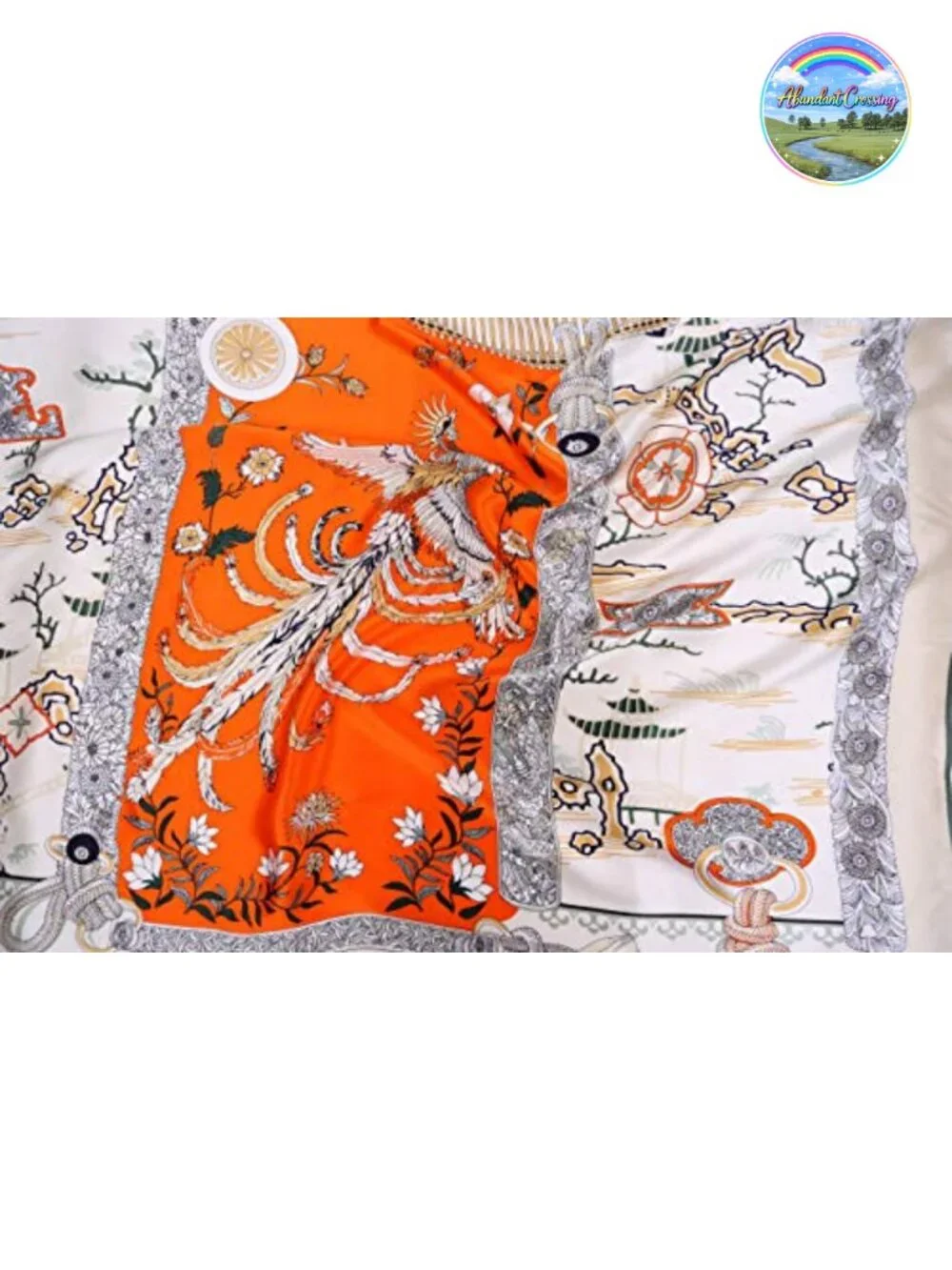 100% Silk Large Scarf, Satin Weave, Heavyweight, 42x42